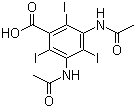 structure of CAS# 50978-11-5, 3,5-二乙酰胺基-2,4,6-三碘苯甲酸