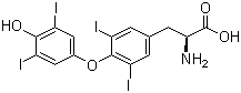 structure of CAS# 51-48-9, L-甲状腺素
