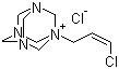 structure of CAS# 51229-78-8, 1-(3-Chloroallyl)-3,5,7-triaza-1-azoniaadamantane chloride