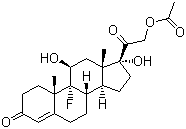 structure of CAS# 514-36-3, Fludrocortisone acetate