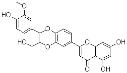 CAS # 51419-48-8, Hydnocarpin, rel-2-[(2R,3R)-2,3-Dihydro-2-(4-hydroxy-3-methoxyphenyl)-3-(hydroxymethyl)-1,4-benzodioxin-6-yl]-5,7-dihydroxy-4H-1-benzopyran-4-one
