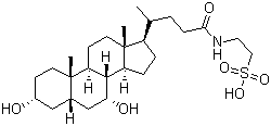 Taurochenodeoxycholic acid molecular structure (CAS 516-35-8)