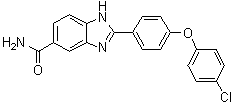 2-[4-(4-Chlorophenoxy)phenyl]-1H-benzimidazole-5-carboxamide molecular structure (CAS 516480-79-8)