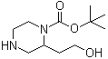 structure of CAS# 517866-79-4, 1-(叔丁基氧羰基)-2-(2-羟基乙基)哌嗪