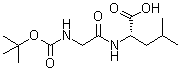 structure of CAS# 51871-42-2, N-[叔丁氧羰基]甘氨酰-L-亮氨酸