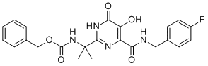 CAS # 519028-33-2, Benzyl (2-(4-((4-fluorobenzyl)carbamoyl)-5-hydroxy-6-oxo-1,6-dihydropyrimidin-2-yl)propan-2-yl)carbamate