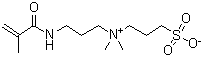 structure of CAS# 5205-95-8, 3-(甲基丙烯酰氨基)丙基二甲基(3-磺基丙基)铵内盐