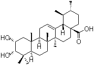 CAS 登录号：52213-27-1, (2alpha,3alpha)-2,3-二羟基乌苏-12-烯-28-酸