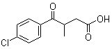 CAS # 52240-25-2, 4-(4-Chlorophenyl)-3-methyl-4-oxobutanoic acid, 3-(p-Chlorobenzoyl)butanoic acid, 3-(p-Chlorobenzoyl)butyric acid