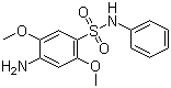 structure of CAS# 52298-44-9, 4-Amino-2,5-dimethoxy-N-phenylbenzenesulphonamide