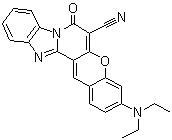 CAS # 52372-36-8, Solvent Red 196, C.I. 505700, 3-(Diethylamino)-7-oxo-7H-[1]benzopyrano[3',2':3,4]pyrido[1,2-a]benzimidazole-6-carbonitrile