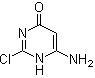 structure of CAS# 52386-11-5, 6-Amino-2-chloro-4(1H)-pyrimidinone