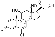 CAS # 5251-34-3, Cloprednol, Cloprednole, Cloradryn, Novacort, RS 4691, Synestan, 6-Chloro-11beta,17,21-trihydroxypregna-1,4,6-triene-3,20-dione