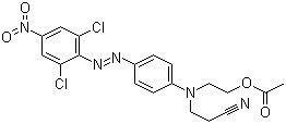 CAS # 5261-31-4, Disperse Orange 30, 2-[N-(2-Cyanoethyl)-4-[(2,6-dichloro-4-nitrophenyl)azo]anilino]ethyl acetate