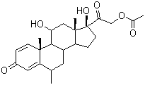 structure of CAS# 53-36-1, 甲基泼尼松龙醋酸酯