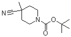 structure of CAS# 530115-96-9, 4-Cyano-4-methylpiperidine-1-carboxylic acid tert-butyl ester
