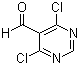 structure of CAS# 5305-40-8, 4,6-Dichloro-5-pyrimidinecarbaldehyde