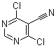 structure of CAS# 5305-45-3, 4,6-Dichloropyrimidine-5-carbonitrile