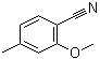 structure of CAS# 53078-69-6, 2-甲氧基-4-甲基苯甲腈