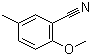 structure of CAS# 53078-70-9, 2-Methoxy-5-methylbenzonitrile
