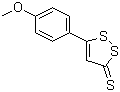 CAS # 532-11-6, Anethole trithione, 5-(4-Methoxyphenyl)-1,2-dithiole-3-thione, 5-(4-Methoxyphenyl)-3H-1,2-dithiole-3-thione
