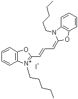 structure of CAS# 53213-81-3, 3,3'-二戊基氧杂羰花青碘化物