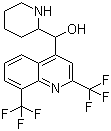CAS 登录号：53230-10-7, 甲氟喹, 氟甲喹羟哌啶, (R*,S*)-alpha-2-哌啶基-2,8-双三氟甲基-4-喹啉甲醇