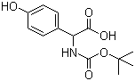 structure of CAS# 53249-34-6, N-Boc-DL-4-羟基苯甘氨酸