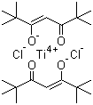 structure of CAS# 53293-32-6, 二氯双(2,2,6,6-四甲基-3,5-庚二酮酸)钛