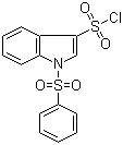 structure of CAS# 535930-73-5, 1-(Phenylsulfonyl)indole-3-sulfonyl chloride