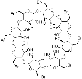 structure of CAS# 53784-84-2, 八-(6-溴-6-脱氧)-gamma-环糊精