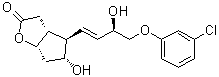 structure of CAS# 53906-54-0, (3aR,4R,5R,6aS)-4-[(1E,3R)-4-(3-氯苯氧基)-3-羟基-1-丁烯-1-基]六氢-5-羟基-2H-环戊二烯并[b]呋喃-2-酮