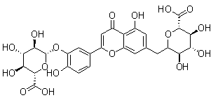 Luteolin 7,3'-di-O-glucuronide molecular structure (CAS 53965-08-5)