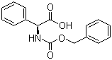 structure of CAS# 53990-33-3, (S)-2-(Benzyloxycarbonylamino)-2-phenylacetic acid