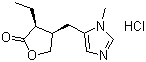 structure of CAS# 54-71-7, (+)-Pilocarpine hydrochloride
