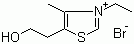 structure of CAS# 54016-70-5, 3-Ethyl-5-(2-hydroxyethyl)-4-methylthiazolium bromide