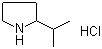 structure of CAS# 540526-01-0, 2-Isopropylpyrrolidine hydrochloride