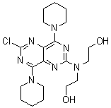 CAS # 54093-92-4, 2-Diethanolamino-6-chloro-4,8-dipiperidinopyrimido[5,4-d]pyrimidine