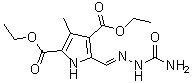 CAS # 5427-17-8, 5-[[2-(Aminocarbonyl)hydrazinylidene]methyl]-3-methyl-1H-pyrrole-2,4-dicarboxylic acid 2,4-diethyl ester, NSC 14484