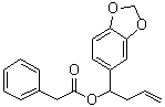 CAS # 5434-13-9, Benzeneacetic acid 1-(1,3-benzodioxol-5-yl)-3-butenyl ester, NSC 15725, NSC 408505