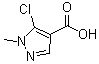 structure of CAS# 54367-66-7, 5-氯-1-甲基-1H-吡唑-4-羧酸
