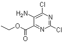 CAS # 54368-62-6, 5-Amino-2,6-dichloro-4-pyrimidinecarboxylic acid ethyl ester, Ethyl 5-amino-2,6-dichloropyrimidine-4-carboxylate