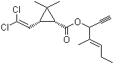 CAS # 54407-47-5, Chlorempenthrin, 1-Ethynyl-2-methyl-2-penten-1-yl (1R,S)-cis,trans-2,2-dimethyl-3-(2,2-dichlorovinyl) cyclopropanecarboxylate