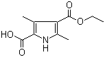 structure of CAS# 5442-91-1, 4-乙氧羰基-3,5-二甲基吡咯-2-羧酸