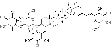 CAS 登录号：54522-52-0 (55658-89-4), 甲基原薯蓣皂苷, 甲基原薯蓣皂甙