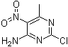 structure of CAS# 5453-06-5, 2-Chloro-6-methyl-5-nitropyrimidin-4-amine