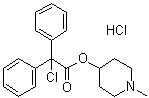 CAS # 54556-99-9, alpha-Chloro-alpha-phenylbenzeneacetic acid 1-methyl-4-piperidinyl ester hydrochloride