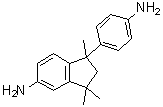 structure of CAS# 54628-89-6, 1-(4-氨基苯基)-2,3-二氢-1,3,3-三甲基-1H-茚-5-胺