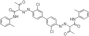CAS # 5468-75-7, Pigment Yellow 14, 2,2'-[(3,3'-Dichloro[1,1'-biphenyl]-4,4'-diyl)bis(azo)]bis[N-(2-methylphenyl)-3-oxobutyramide], C.I. 21095, Permanent Yellow G