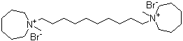 CAS # 5472-53-7, 1,1'-(1,10-Decanediyl)bis[hexahydro-1-methyl-1H-azepinium] dibromide